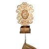 Monogram Scroll Pedestal Stocking Ornament Holder Gold Personalized Hanger Hook