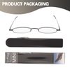 I-Mag Mini Metal Spring Hinge Slim Reading Glasses with Hard Case Black 1.00