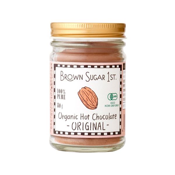 Organic Hot Chocolate Original (Organic No Chemical Seasoning Additives, 100% Natural Unheated Brown Sugar First) 80 Grams (x1)