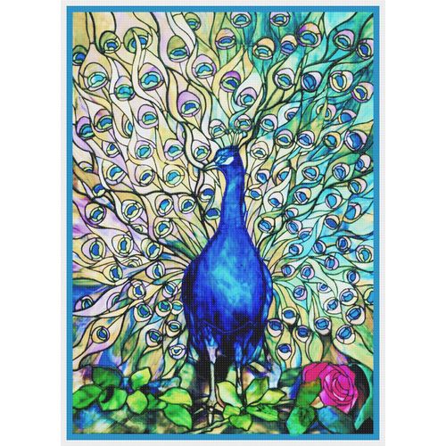 Orenco Originals Peacocks Glory by Louis Comfort Tiffany Counted Cross Stitch Pattern