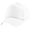 Beechfield Plain Unisex Junior Original 5 Panel Baseball Cap (One Size) (White)