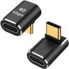 USB C 90 Degree Adapter (2 Pack) Up and Down Right Angle L Shape USB Type C Male