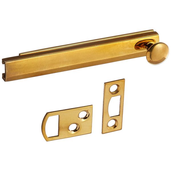 Baldwin 0322031 Surface Bolt, Unlaquered Bright Brass