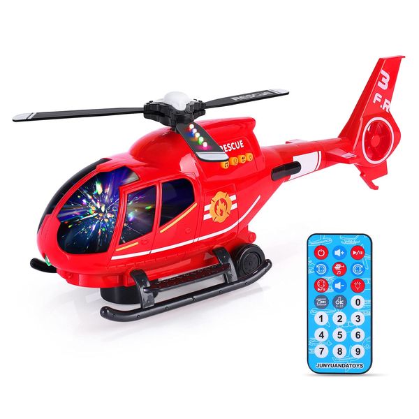 ele ELEOPTION Airplane Toy Infrared Remote Control Plane Toys Helicopter with Lights and Music Aeroplane Toys for 3 4 5 6 7 8 Year Old Boys Girls Kids Gift White