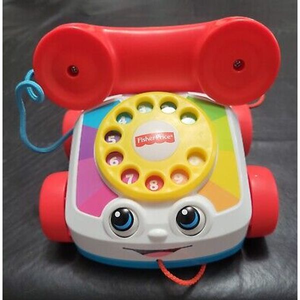 Fisher-Price Toddler Pull Toy Chatter Telephone Pretend Phone With Rotary Dia...