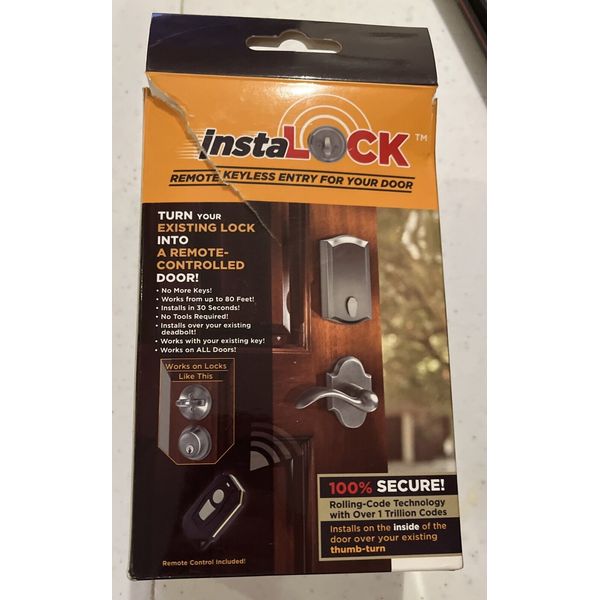 Insta Lock Remote Keyless Entry w/ Integrated Key Transmitter Brushed Silver