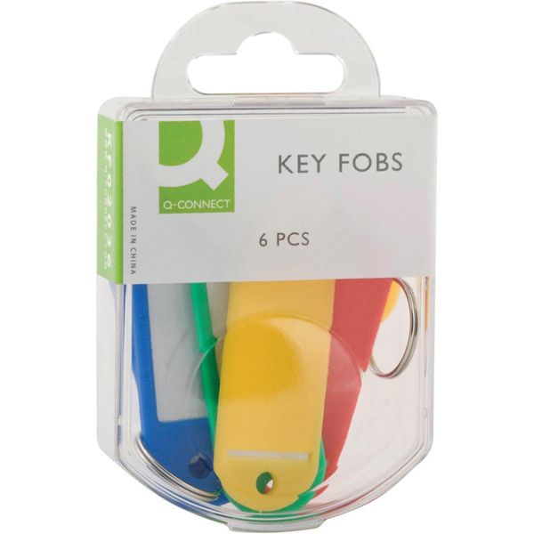 Q-Connect KF02036 Keychain Assorted Pack of 6