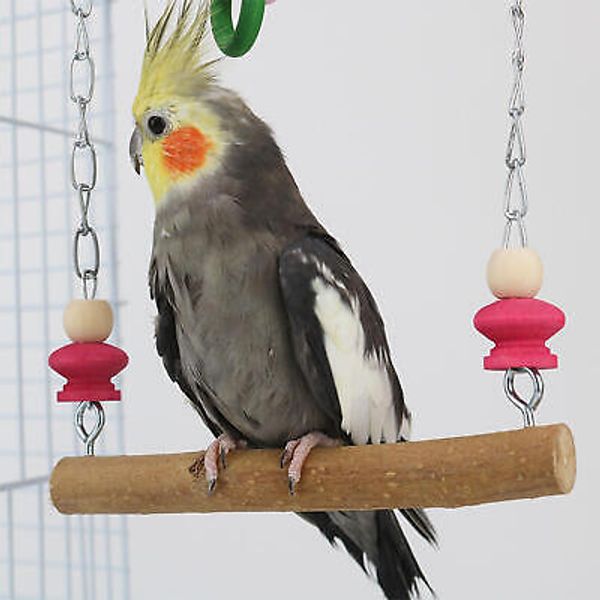 Pet Bird Parrot Parakeet Budgie Cockatiel Cage Hammock Swing Toy Hanging Toy