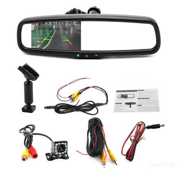 4.3"Reversing Auto Dimming Rear View Mirror w/Rear Camera Night Vision