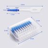 MIVAIUN 200 Pieces Interdental Brushes,Dual-Use Dental Floss Sticks,Silicone Dental Picks,Picks Interdental Brush,Portable Oral Tooth Clean,Tooth Gap Brush,Silicone Floss for Oral Cleaning (Blue)