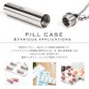 Renervate Pill Case, Necklace, Memorial Pendant, Portable, Stylish, Waterproof, Medicine Case, Nitro, Supplement Case, Silver, Popular, Present, Medicine Storage, Cremation Accessory, Compact, Handheld, Stainless Steel, Carabiner Included