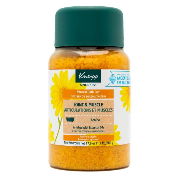 Kneipp Arnica Mineral Bath Salts, Joint & Muscle 17.63 Ounces