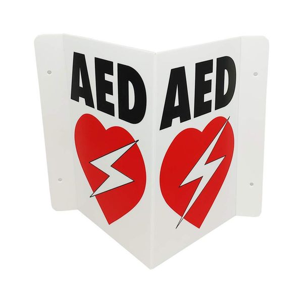 CPR Savers Foldable Panel AED Wall Sign for Business, School, Restaurant, Office or Any Public Place (1)