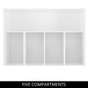 iDesign 5-Section Divided Vanity Organizer for Cosmetic Storage - White