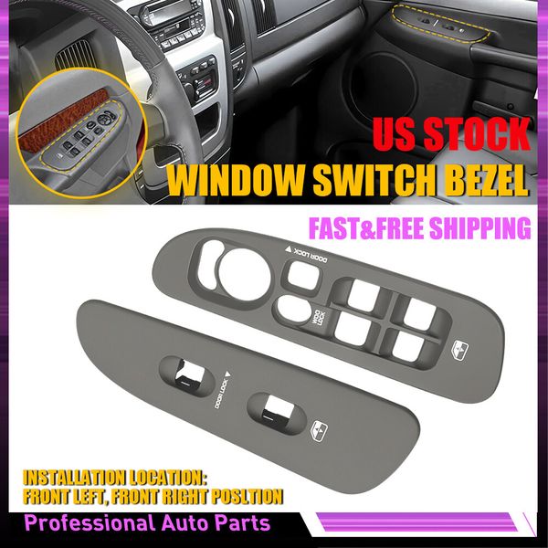 DOOR WINDOW PANEL SWITCH BEZEL CONTROL COVER FOR 02-10 DODGE RAM 1500 2500 3500