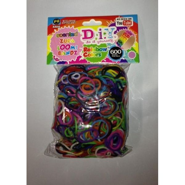 7200 Count Scented Rainbow Color Loom Bands Refill 12 Pack