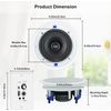 Herdio 6.5" Bluetooth Ceiling Speakers Flush Mount +Wall Amplifier Bathroom