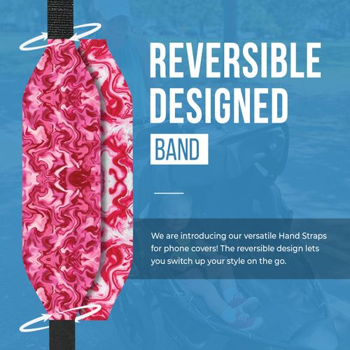 Switchbands Phone Grip Strap - Pack of 2 Reversible Finger Holder for Phone Back, Customizable Anti-Slip Design, Wireless Charging Compatible Detachable Holder for iPhone - Acetate Pink
