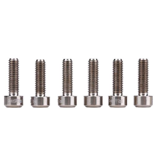 Yosoo 6PCS Mountain Nut and Bolts Alloy Water Bottle Cage Bolts Holder Screws M5 Inner Rack Hexagon Stainless Steel Screws(#01)