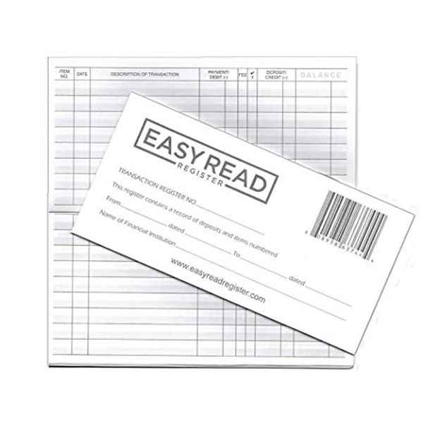 Checkbook Register, Made in The USA, Check Registers for Personal, Blank Ledger Transaction Registers for Personal or Business Bank, Check Register Book (23-24-25 Calendars, 10)