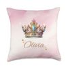 Personalized Girl's Custom First Name Olivia With Crown Throw Pillow