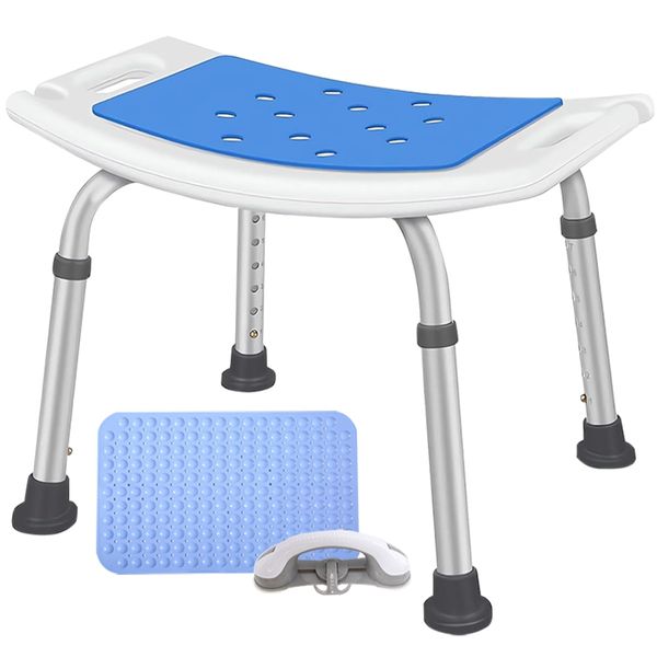 Youabubu Bath Chair, Shower Chair, Nursing Bath, Chair, Handrail, Mat, Bath Chair, Elderly, Bath Stool, Bathroom Chair, Bath Chair, Pregnant Women, Bathing Nursing Supplies, Bath Care Goods, Bathroom Chair (Bath Chair + Mat + Handrail)