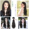 LS Fer Wig Extension Collar Wig, One-touch Wig, Long Curl, Women's Hair Volume, Increases Volume, Easy to Wear, Detachable Clip, Set of 3, Wig (21.7 - 21.7 inches (55 cm), Light Brown)