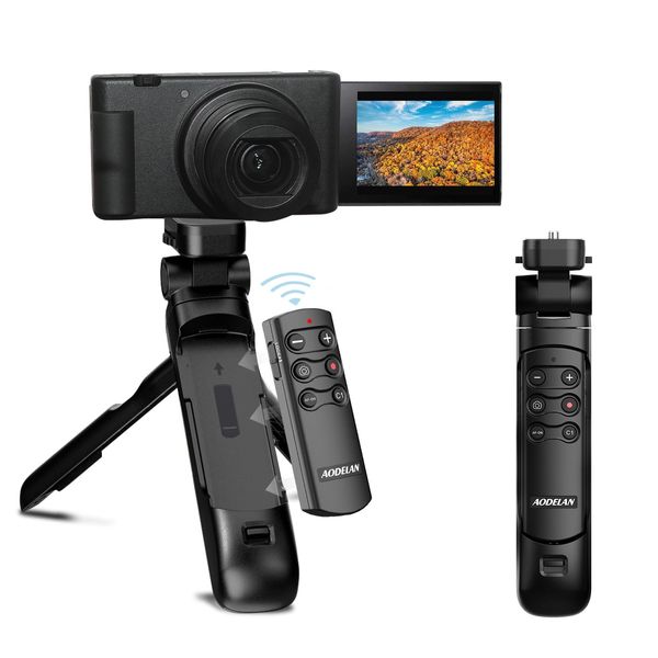 Wireless Camera Remote Control Shooting Grip Tripod - Shutter Release for Sony ZV-1, ZV-E10, A7 III, A6400, A7C, A7R III, A7R IV, A9, RX100 VII, RX0 II - Replaces GP-VPT2BT - for Travel, Vlogging