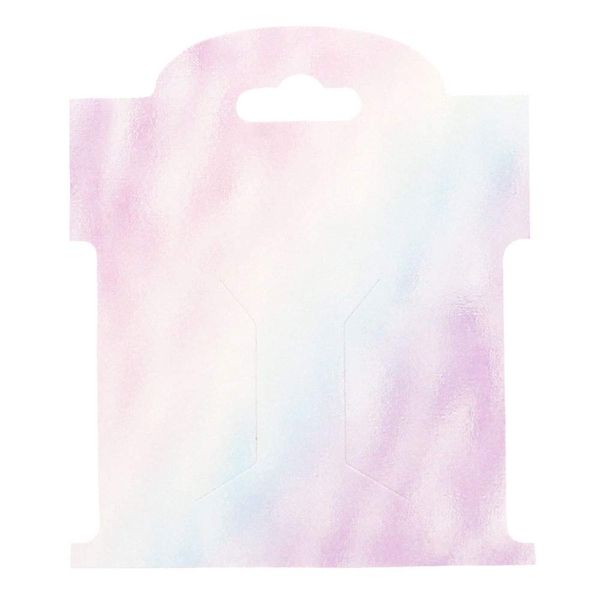 Rainbow Foil Hair-Bow Display Cards - 50 Cards Small