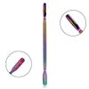 KADS Cuticle Pusher Remover with Symphony Nipper Rainbow Stainless Steel Manicure Nail Art Tool Set
