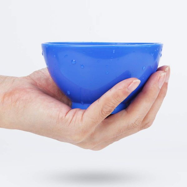 4Pcs One Set Silicone Flexible Rubber Impression Mixed Alginate Bowl Dental Mixing Bowls Blue