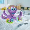 Nuby Floating Purple Octopus with 3 Hoopla Rings Interactive Bath Toy