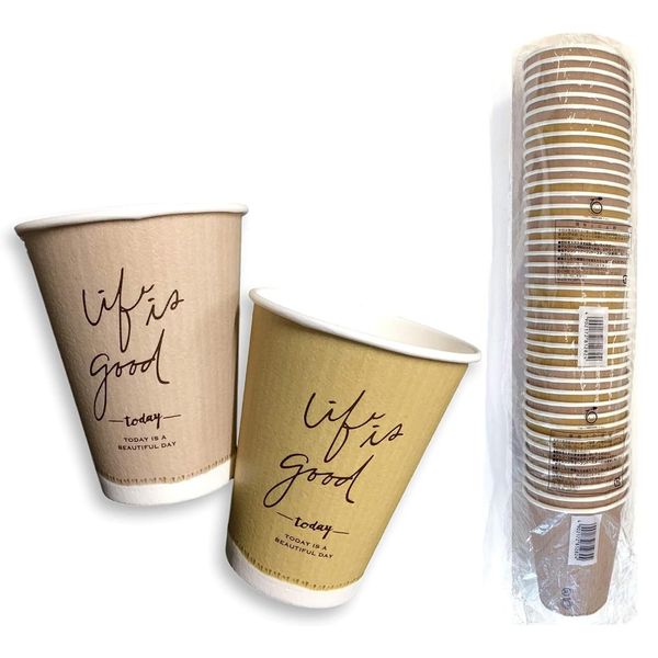 Dixie Japan GDNP11CF Disposable Cups, Mocha Dusty Pink, Approx. 3.9 inches (10 cm), Insulation Cup, 11.6 fl oz (336 ml), Pack of 40