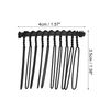 VOCOSTE Non Slip Hair Side Comb Accessories Metal Black Hair Side Comb Retaining Hair Clips 4cm 12pcs