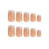 Nail HQ Long Square Pearly French Nails