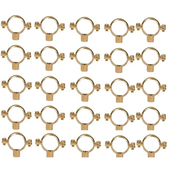 TC 15mm Solid Brass Construction Munsen Ring M10 Pipe Clip Bracket x 25