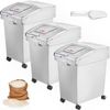 VEVOR 6.6Gal/25Lx3 Large Ingredient Storage Container Airtight Kitchen Flour Bin
