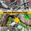 4 inch Mini Chainsaw with 2 Battery, Portable Cordless Lightweight Handled Chain Saws