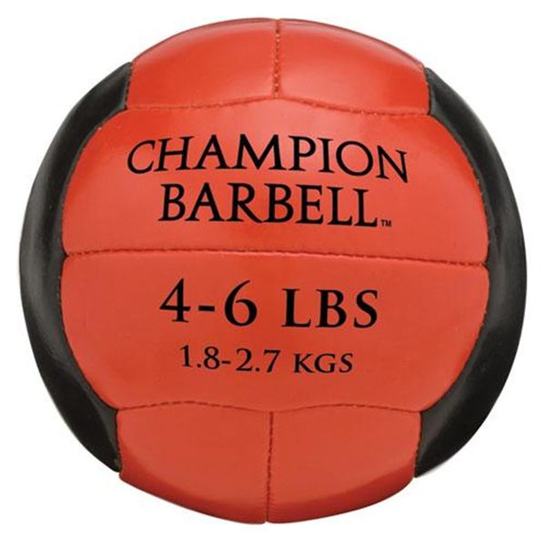 Champion Barbell Medicine Ball, 4-6 lb. - Red