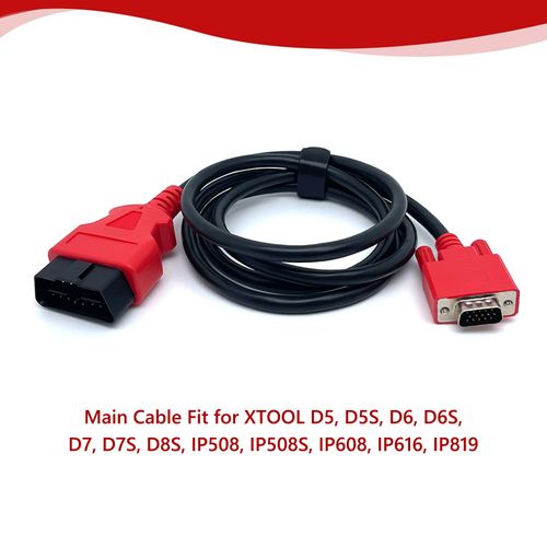 Main Cable Fit for XTOOL D5, D5S, D6, D6S, D7, D7S, D8S, IP508, IP508S, IP608, IP616, IP819 OBD2 Diagnostic Scanner Replacement Test Cable Adapter Connector
