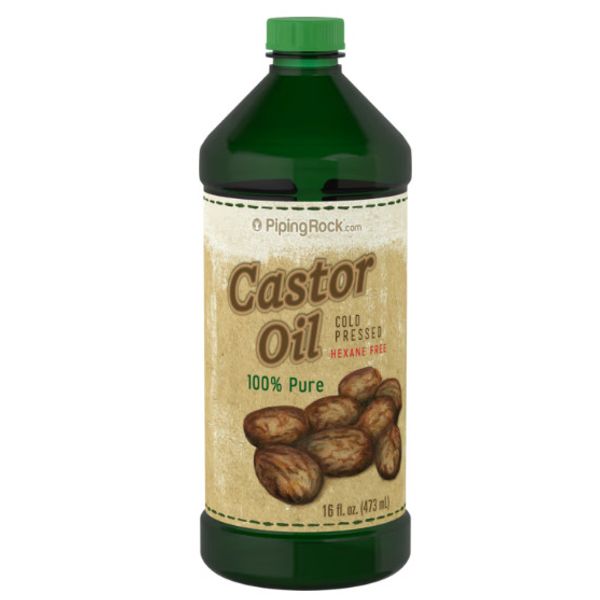 Castor Oil (Cold Pressed) Hexane Free, 16 fl oz (473 mL) Bottle