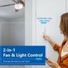 LIDER Combination Light Switch and 3-Speed Fan Control, Light and Fan Combo S...