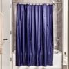 iDesign Poly Bath Curtains, Long Shower Curtain, Made of Polyester, Navy