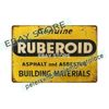 Ruberoid Construction Building Material contractor decor metal tin sign