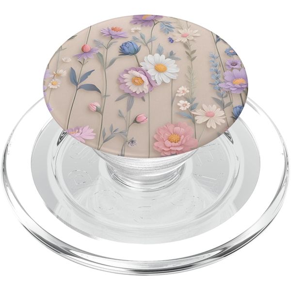 Floratopia Colorful Flowers Floral Pattern PopSockets PopGrip for MagSafe