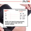 Pure Athlete Thigh Compression Sleeve – Adjustable Straps Quad Wrap Support Brace, Hamstring Upper Leg (1 Sleeve - Black, Large)