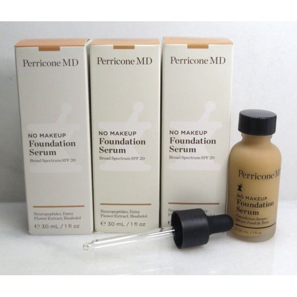 3 PERRICONE MD NO MAKEUP FOUNDATION SERUM SPF20 BEIGE (LIGHT-MEDIUM/NEUTRAL) 1OZ