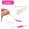 Disposable screw brush 8 colors 400 pieces set 50 pieces each color mascara wand brush eyelash cosmetic extension with crystal handle
