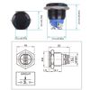 16mm 5/8 Mounting Hole Metal Momentary Push Button Switch, Waterproof Car Switch Start Button