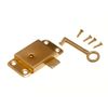 Wardrobe Cupboard Drawer Cabinet Door Lock & Key 63MM + Screws (Pack 2)